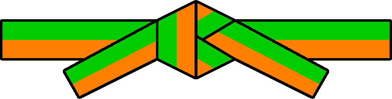 orange-grüner Gürtel